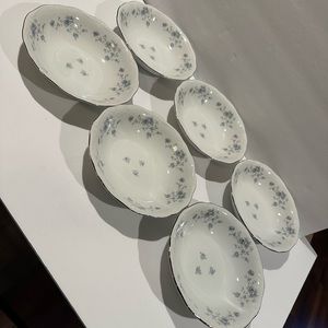 Johann Haviland Blue Garland bowls -  Bavaria Germany -  - SET OF 6